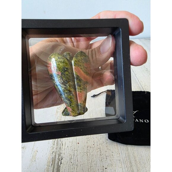 Kalifano Green Angel Stone Crystal statue figurine - Picture 5 of 5
